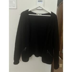 Boden UK knitted Mohair Blazer Size 6/8 Black with some Sparkle